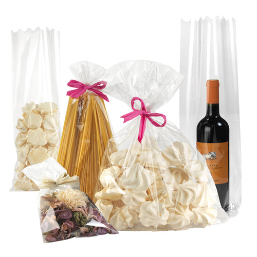 100 Buste Regalo Crystal Trasparente 25X40Cm