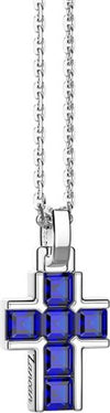 Zancan - Collana croce in argento con pietre naturali