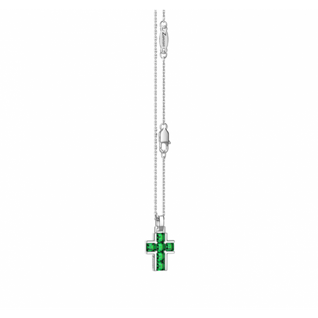Zancan - Collana croce in argento con pietre naturali