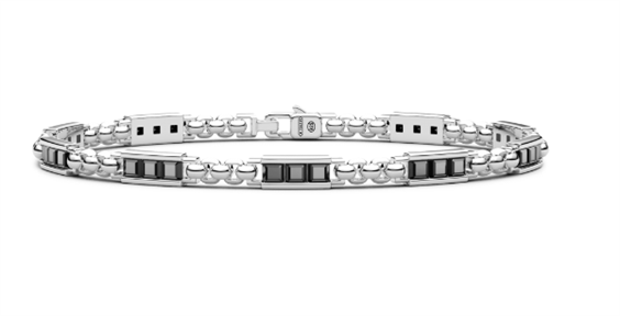 Zancan - Bracciale in argento con pietre naturali.