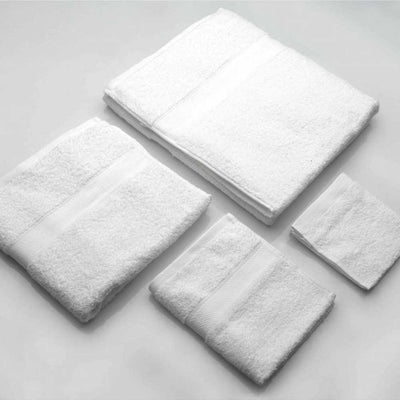 Set di Asciugamani per il bagno in cotone di colore bianco