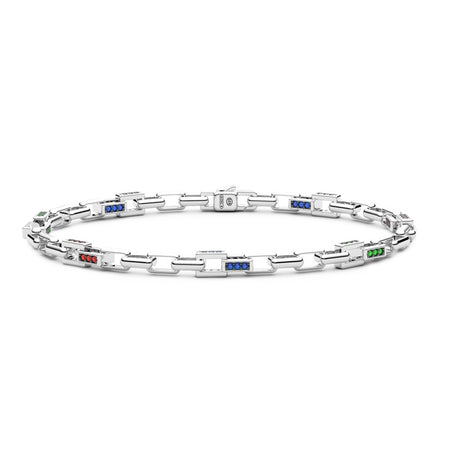 Zancan - Bracciale in argento con pietre naturali.