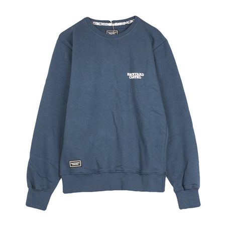 BACKYARD CARTEL Felpa Girocollo Uomo Sweatshirt Back Label C Navy da uomo