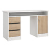 Scrivania tvilum 7049149hl function plus bianco e jackson hickory