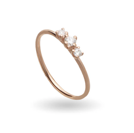 Rubinia Gioielli -  Anello Filodamore Trilogy in Oro Rosa 9kt