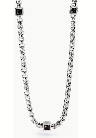 2Jewels - Collana in acciaio 316L PVD canna di fucile cristalli