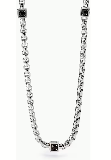 2Jewels - Collana in acciaio 316L PVD canna di fucile cristalli