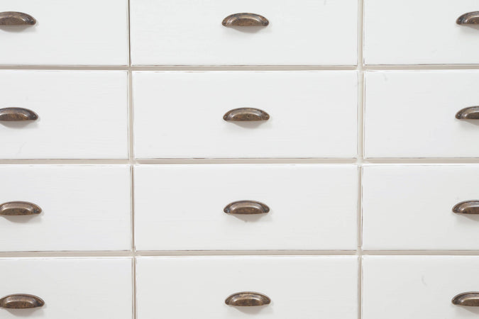 Biscottini Cassettiera Country Biscottini 170x40x100 legno massello tiglio bianca anticata