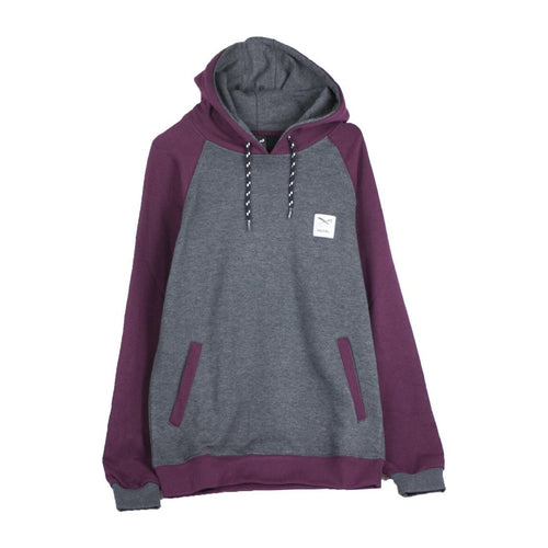 IRIEDAILY Felpa Cappuccio Uomo Rugged Hoody Anthracite Red da uomo