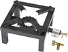 FORNELLONE A GAS BOMBOLA CM 30 X 30 IN METALLO NERO + RUBINETTO GAS METANO