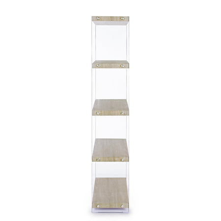 Libreria moderna "Sury Larga" in vetro e legno di design per cameretta ed ufficio