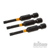 Punte da impatto a taglio per cacciavite avvitatori elettrici trapani 3pz Triton Triton