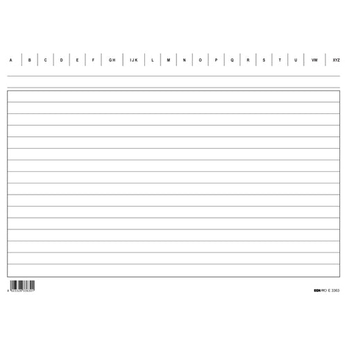 100 Schede Rigate 17X24Cm Orizzontale E3363Bl Edipro