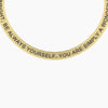 Kidult - Bracciale dorato elastico con frase SIMPLY A WONDER WOMAN