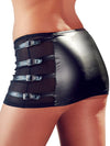 Mini gonna con fibbie Nero Elasticizzato