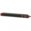 Multipresa 12 Posti VDE da Rack 19'' con Interruttore Spina Italiana 1U