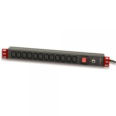 Multipresa 12 Posti VDE da Rack 19'' con Interruttore Spina Italiana 1U