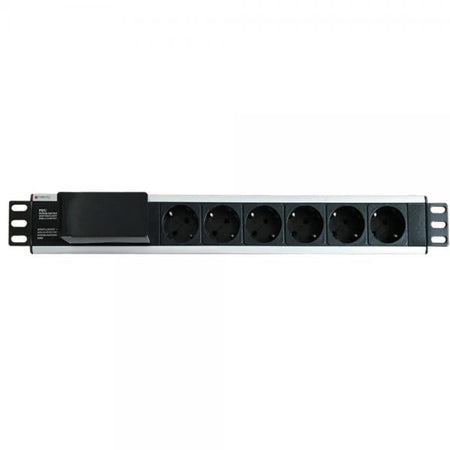 Multipresa 6 Posti da Rack 19'' con Magnetotermico Spina Schuko Angolata 1.5U