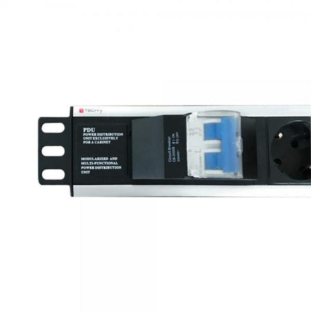 Multipresa 6 Posti da Rack 19'' con Magnetotermico Spina Schuko Angolata 1.5U