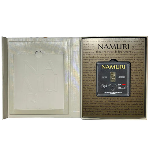 Namuri -  LINGOTTO 1 GRAMMO ORO 18KT e DIAMANTE 0,04CT G VS1