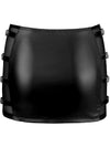 Mini gonna con fibbie Nero Elasticizzato