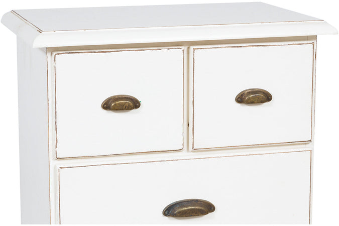 Biscottini Cassettiera Country Biscottini legno tiglio bianca anticata 63x41x120 6