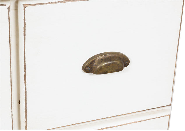 Biscottini Cassettiera Country Biscottini legno tiglio bianca anticata 63x41x120 6