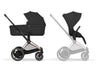 Cybex - Trio e-Priam con Seggiolino Cloud T Sepia Black Plus