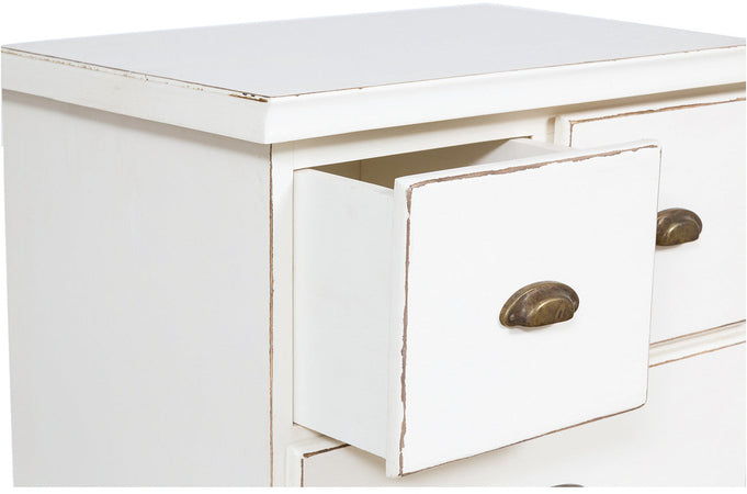 Biscottini Cassettiera Country Biscottini legno tiglio bianca anticata 63x41x120 6