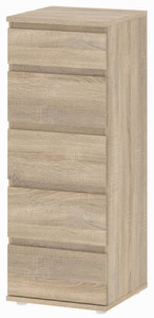 KIT CASSETTIERA CASSETTONE 5 CASSETTI NOVA CM. 40X40X105H BIANCO O ROVERE