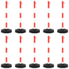 Set 10PZ di Pali Stradali Separatori con Base e Catena in Plastica di 10 m