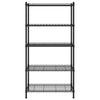 Scaffale a 5 Livelli Organizer Cucina in Ferro 90x35x180 cm Nero 250 kg