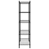 Scaffale a 5 Livelli Organizer Cucina in Ferro 90x35x180 cm Nero 250 kg