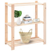 Set 3 pz Scaffali a 3 Livelli Organizer 80x38x90 cm Massello Pino 150 kg