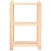 Scaffali a 3 Livelli 10 pz Organizer Casa 60x38x90 cm in Massello Pino 150 kg