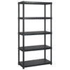 Scaffale a 5 Ripiani Organizer Espositore Nero in Plastica 274,5x45,7x185 cm