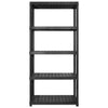 Scaffale a 5 Ripiani Organizer Espositore Nero in Plastica 274,5x45,7x185 cm