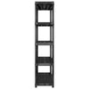 Scaffale a 5 Ripiani Espositore Organizer Nero in Plastica 170x40x185 cm