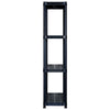 Scaffale a 4 Ripiani Organizer Espositore Nero in Plastica 122x30,5x130 cm