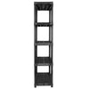 Scaffale a 5 Ripiani Organizer Espositore Nero in Plastica 274,5x45,7x185 cm