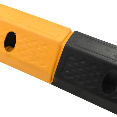 Set 2 Delimitatori di Parcheggio Auto in Gomma Nero Arancione  49x15x9 cm