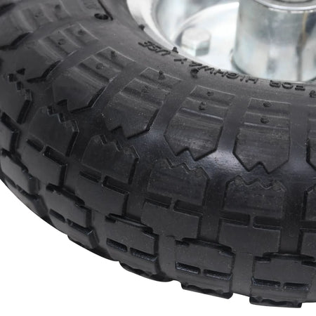 Set 2 Ruote in Gomma per Carrello a Mano Portapacchi 4.10/3.50-4 (260x83)