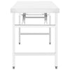 Tavolo da Lavoro Cucina Pieghevole 100x60x80 cm in Acciaio Inossidabile Argento
