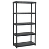 Scaffale 5 Ripiani Libreria Espositore Colore Nero in Plastica 91,5x45,7x185 cm
