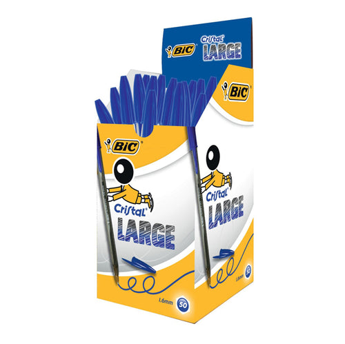 Scatola 50 Penna Sfera Cristal Large 1,6Mm Blu Bic