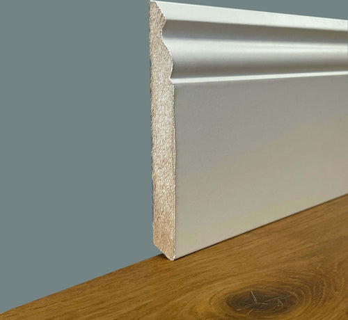 57,6ml di BATTISCOPA ZOCCOLINO DUCALE in FIBRA DI LEGNO COMPATTA 120X15 BIANCO ral 9010 Fai da te/Prodotti per la costruzione/Materiali da costruzione/Pavimenti/Materiali per pavimenti/Battiscopa Eternal Parquet - Ariano Irpino, Commerciovirtuoso.it