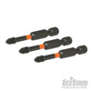 Punte da impatto a taglio per cacciavite avvitatori elettrici trapani 3pz Triton Triton