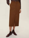 Gonna Dritto jersey suede poliestere