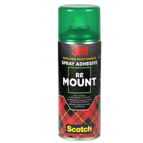 Adesivo Spray 3M Re-Mount Rimovibile - Trasparente 400Ml