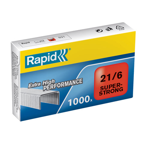 Scatola 1000 Punti Super Strong Rapid 21/6 (6/6